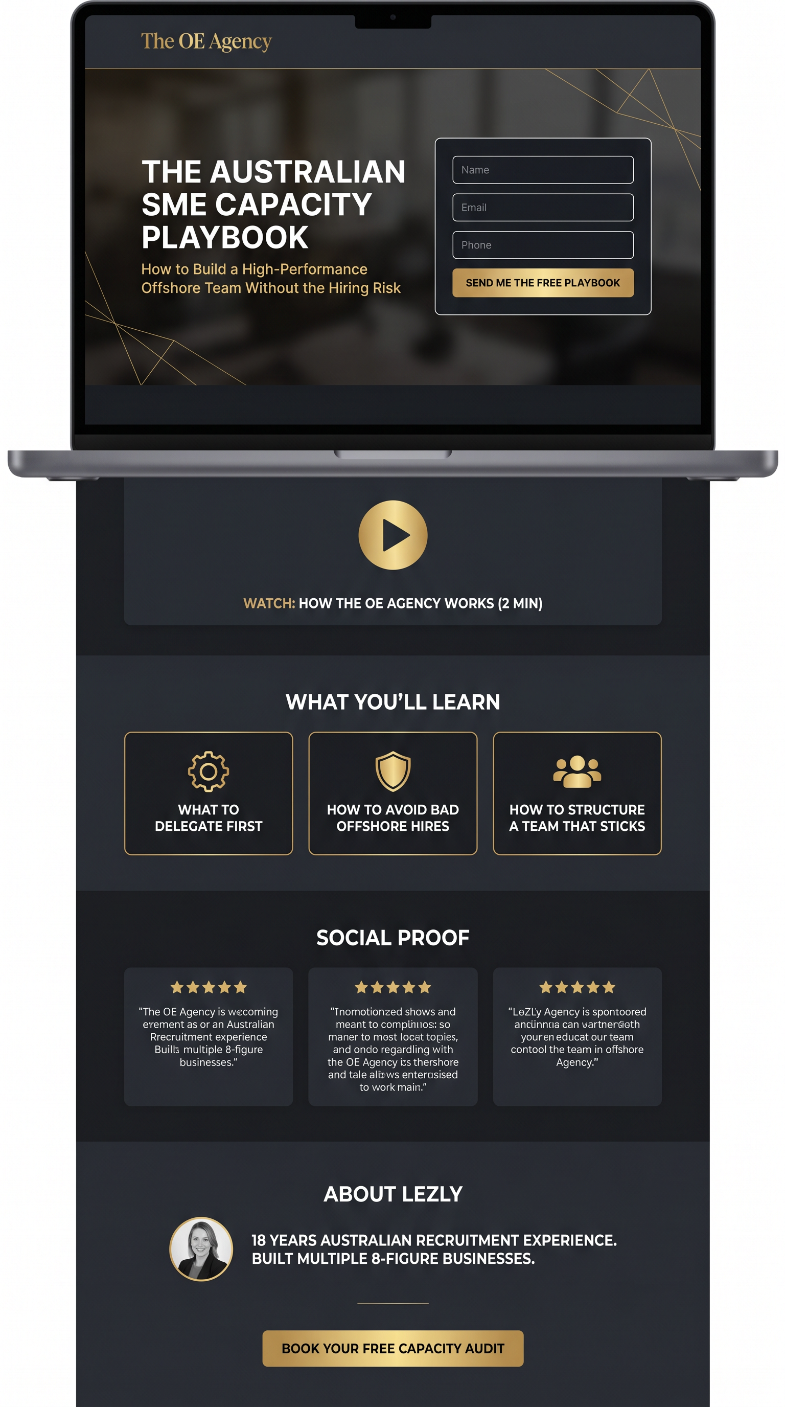 Landing Page Wireframe
